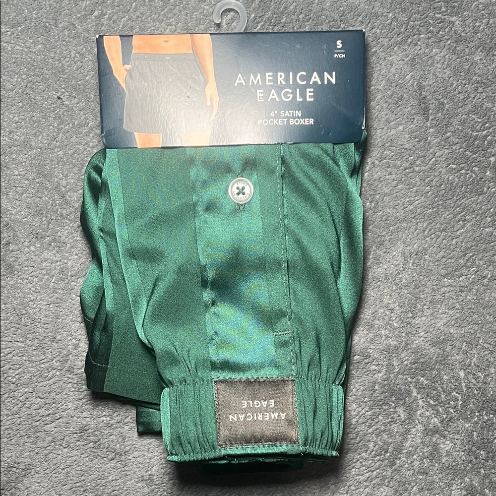 American Eagle Outfitters Satin Boxer in Emerald